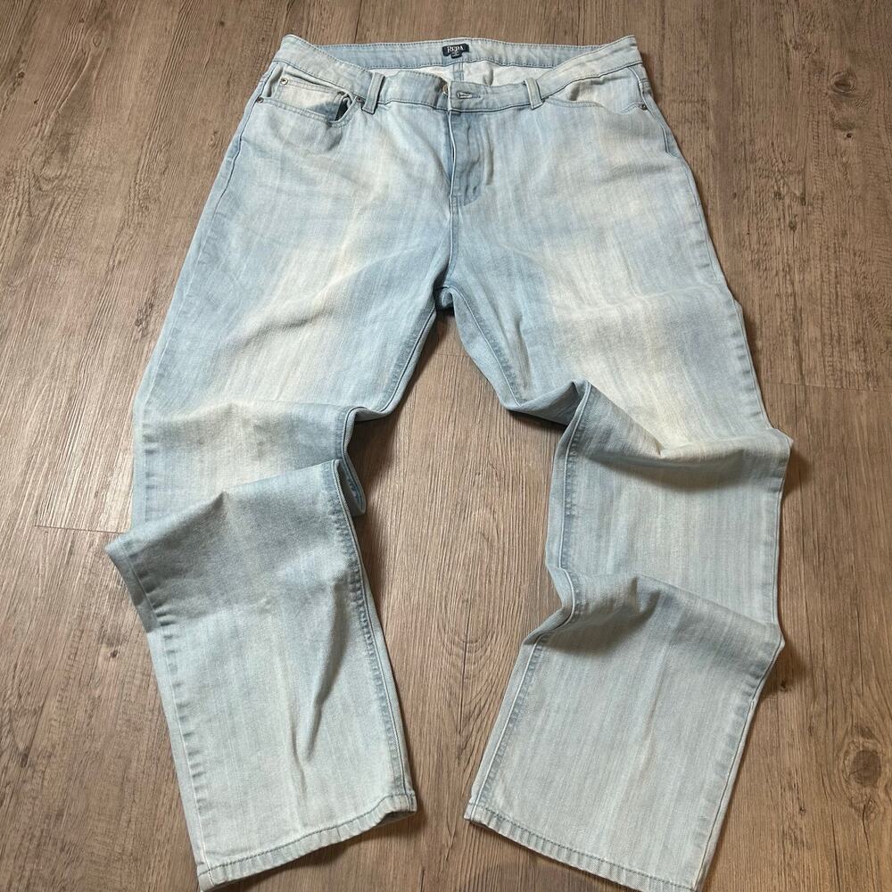 Reba Light Wash Jeans Straight Leg Denim Pants Size 16